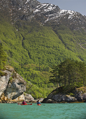 Kayaking on the Hardangerfjord